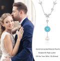 wholesale 925 Sterling Silver Turquoise Butterfly & Heart Pendant Necklace w/Pearl for Women-0-6