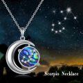 TOUPOP Sterling Silver Abalone Zodiac Fidget Necklace Constellation Jewelry-0-1