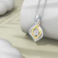 wholesale 18k Yellow and White Gold Plated 925 Sterling Silver Natural Diamond Infinity Pendant Necklace for Women s F-G-I1-I2-0-4