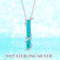 wholesale 925 Sterling Silver Turquoise Bar Vine Leaf Pendant Necklace For Women-0-5