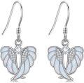 wholesale 925 Sterling Silver White Fire Opal Butterfly Wing Drop Earrings Gift for Her-0-0