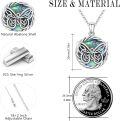 wholesale 925 Sterling Silver Round Abalone Shell Butterfly Celtic Knot Pendant Necklace-0-4
