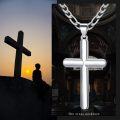 wholesale 925 Sterling Silver Polished Delicate Crucifix Cross Pendant Necklace for Men & Women (Length: 20-24 inches)-0-5