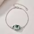 TOUPOP 925 Sterling Silver Gemstone Urn Bracelet For Ashes Memorial Keepsake-0-3
