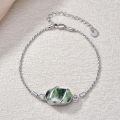 TOUPOP 925 Sterling Silver Gemstone Urn Bracelet For Ashes Memorial Keepsake-0-3