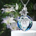 wholesale Sterling Silver Crystal Celtic Knot Heart Ashes Memorial Necklace for Women-0-24