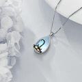 wholesale 925 Sterling Silver & Moonstone Black Cat Protection Necklace for Women, Adjustable Chain, Hypoallergenic Jewelry Gift for Her-0-1