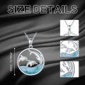 wholesale 925 Sterling Silver Natural Larimar Dolphin Pendant Necklace Ocean Jewelry Birthday Gifts for Women-0-6