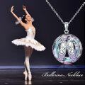 wholesale TOUPOP Ballerina Necklace For Her S925 Sterling Silver Crystal Ballerina Necklace Ballet Dance Necklaces, Recital Gifts For Women Wife Mom Grandma Daughter -0-1