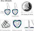 wholesale 925 Sterling Silver Abalone Shell Tree of Life Heart Dangle Earrings for Women-0-1