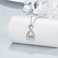 wholesale 925 Sterling Silver Love You Forever Heart Infinity Pendant Necklace s for Women-0-2