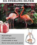 wholesale 925 Sterling Silver Flamingo Heart Pendant Necklace Beach  for Women Girls-0-5