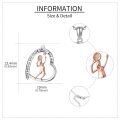 wholesale 925 Sterling Silver Tennis Girl Heart Pendant Necklace Inspirational Quote Rose Gold Zircon-0-3