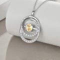 wholesale TOUPOP Sister Gifts From Sister Sterling Silver Double Circle Citrine Pendant Necklace With November Birthstone Jewerly Always My Sister Forever My Friend Birthday Christmas Gifts For Women Friends -0-4