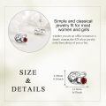 wholesale 925 Sterling Silver Red Crystal Dinosaur Stud Earrings Animal  for Women and Men-0-4