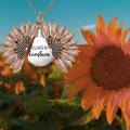 wholesale 925 Sterling Silver Sunflower Locket Necklace with YOU ARE MY SUNSHINE Engraving Pendant-0-17