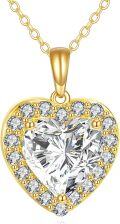 wholesale 14K Gold  Moissanite Heart Pendant Necklace - Elegant s for Her-0-0