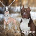 wholesale 925 Sterling Silver Boxer Dog Shape Crystal Pendant Necklace for Pet Lovers-0-5