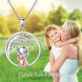 wholesale 925 Sterling Silver Elephant & Baby Tree of Life Pendant Necklaces for Mom and Daughter Gifts-0-4