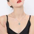 wholesale 925 Sterling Silver Moon And Sun Necklace With Turquoise Stone-0-4