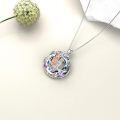 TOUPOP 925 Sterling Silver Crystal 2 Sisters Necklace Gift for Women-0-3