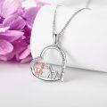 wholesale 925 Sterling Silver Unicorn & Deer Heart Pendant Necklaces I Love You Forever Gifts for Women Lovers Mothers Day Presents-0-2