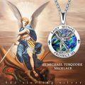 wholesale Sterling Silver Catholic Medal Necklace St Michael Christopher Benedict Virgin Mary Amulet Pendant for Men Women-0-1