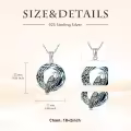 TOUPOP Sterling Silver Crystal Owl Raven Pendant Necklace-0-5