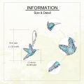 wholesale 925 Sterling Silver Turquoise Hummingbird Dangle Earrings Wholesale For Women-0-4