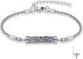 wholesale 925 Sterling Silver Cremation Jewelry Sunflower Memorial Bracelet with Funnel and Spoon Set for Ashes Keepsakes-0-0