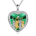 TOUPOP 925 Sterling Silver Crystal Sister Necklace Gift For 2/3/4/5 Sisters-0-0