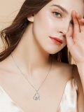 wholesale 925 Sterling Silver Angel Monkey Heart Pendant Necklace s for Women-0-1