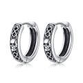 wholesale 925 Sterling Silver Skull & Celtic Knot Huggie Hoop Earrings for Men/Women-0-0