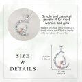wholesale 925 Sterling Silver Mother Child Crescent Moon Two Tone Love Pendant Necklace For Women-0-3