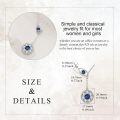 wholesale 925 Sterling Silver Blue Crystal Evil Eye & Star of David Filigree Pendant Necklace-0-4