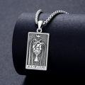 wholesale 925 Sterling Silver Ace of Cups Tarot Pendant Necklace s for Women Men Gifts Jewelry-0-4