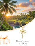 TOUPOP 14K Gold Stone Palm Tree Necklace For Women-0-4