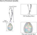 wholesale 925 Sterling Silver Opal Teardrop Leverback Earrings Hypoallergenic Gift-0-3