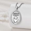 wholesale 925 Sterling Silver Virgin Mary Medal Pendant Necklace for Women Men -0-2