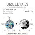 wholesale 925 Sterling Silver Tree of Life Family Pendant Necklaces with Labradorite Stone Birthstone s for Women Girls Mother's Day Anniversary Christmas-0-2