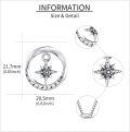 wholesale 925 Sterling Silver Norse Star Pendant with Runes and Circle Chain Necklace for Men-0-5
