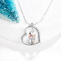 wholesale 925 Sterling Silver Love You Forever Snowman Pendant Necklace for Women-0-2