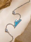 wholesale 925 Sterling Silver Mountain Charm Bracelet Wholesale With Turquoise And Moonstone-0-1