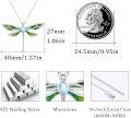 wholesale 925 Sterling Silver Rainbow Moonstone Dragonfly Pendant Necklace Gemstone s for Her-0-3