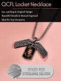 wholesale 925 Sterling Silver Football Cross Photo Locket Necklace for Men's Gifts-0-4