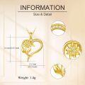 wholesale 14K Gold Sunflower Necklace with Hypoallergenic 58.5% Pure Gold Pendant, 1.21 Inch Floral Jewelry, Ideal Gift for Christmas Birthdays Weddings-0-4