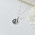 TOUPOP Sterling Silver Trinity Knot Pendant Necklace Irish Jewelry Gifts For Women-0-3