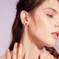 wholesale 925 Sterling Silver Grape Stud Earrings-0-1