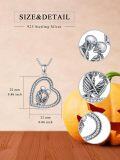 wholesale 925 Sterling Silver Heart Skeletons Pendant Necklace Gothic s for Women-0-1