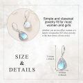 wholesale 925 Sterling Silver Teardrop Moonstone & Cubic Zirconia Filigree Dangle Leverback Earrings-0-2